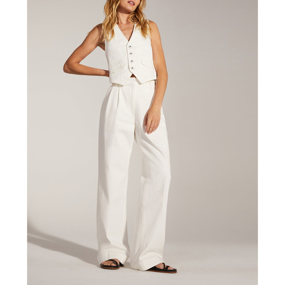 Favorite Daughter 'The Favor' White Denim Pant Size 8 - Picture 1 of 4